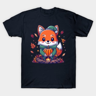 cute fox fall season T-Shirt